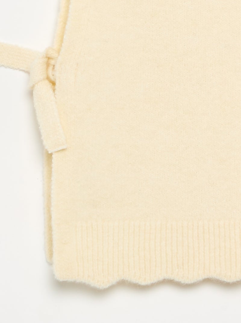 Maglione senza maniche Bianco Ecru - Kiabi