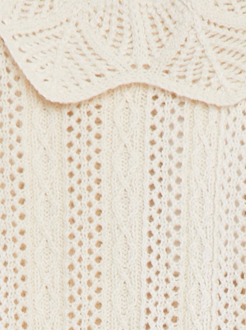 Maglione senza maniche con collo fantasia - Kiabi