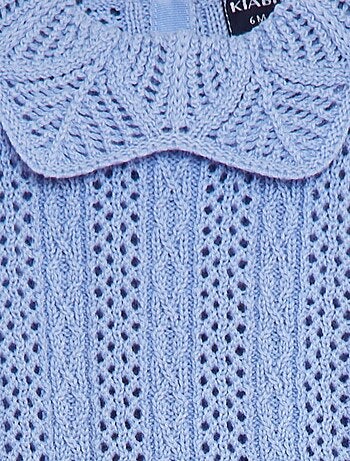 Maglione senza maniche con collo fantasia