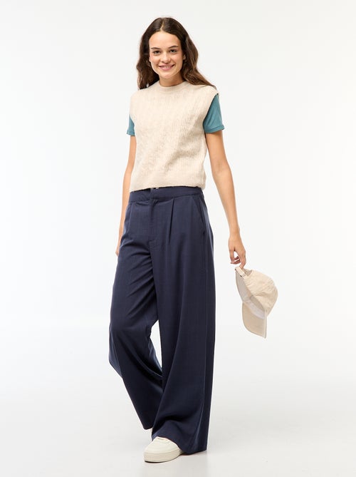 Maglione senza maniche con intrecci - Kiabi