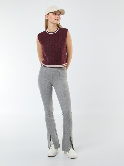 Maglione senza maniche con intrecci - Kiabi