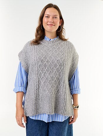 Maglione senza maniche con laccetti sui lati