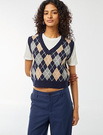 Maglione senza maniche con t-shirt 2-in-1