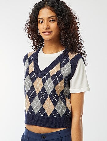 Maglione senza maniche con t-shirt 2-in-1