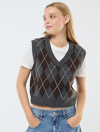 Maglione senza maniche con t-shirt 2-in-1