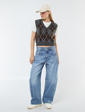Maglione senza maniche con t-shirt 2-in-1