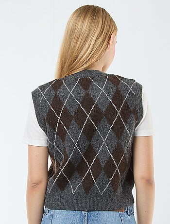 Maglione senza maniche con t-shirt 2-in-1