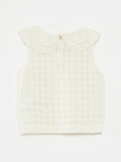 Maglione senza maniche in maglia traforata - Kiabi