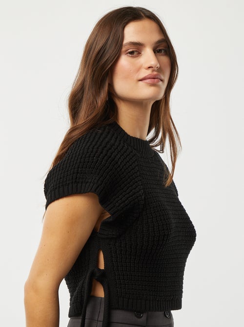 Maglione senza maniche lavorato all'uncinetto - Kiabi