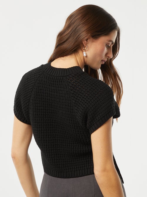 Maglione senza maniche lavorato all'uncinetto - Kiabi