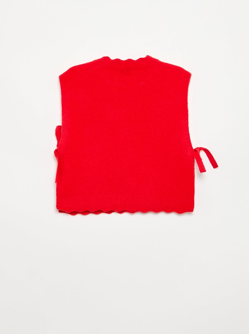 Maglione senza maniche Rosso - Kiabi
