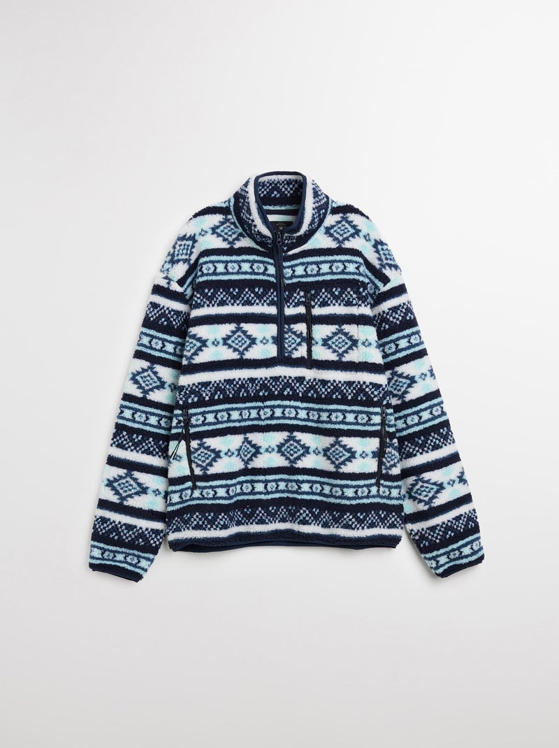 Maglione Sherpa con cerniera, MO Fashion Blu - Kiabi
