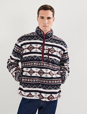 Maglione Sherpa con cerniera, MO Fashion