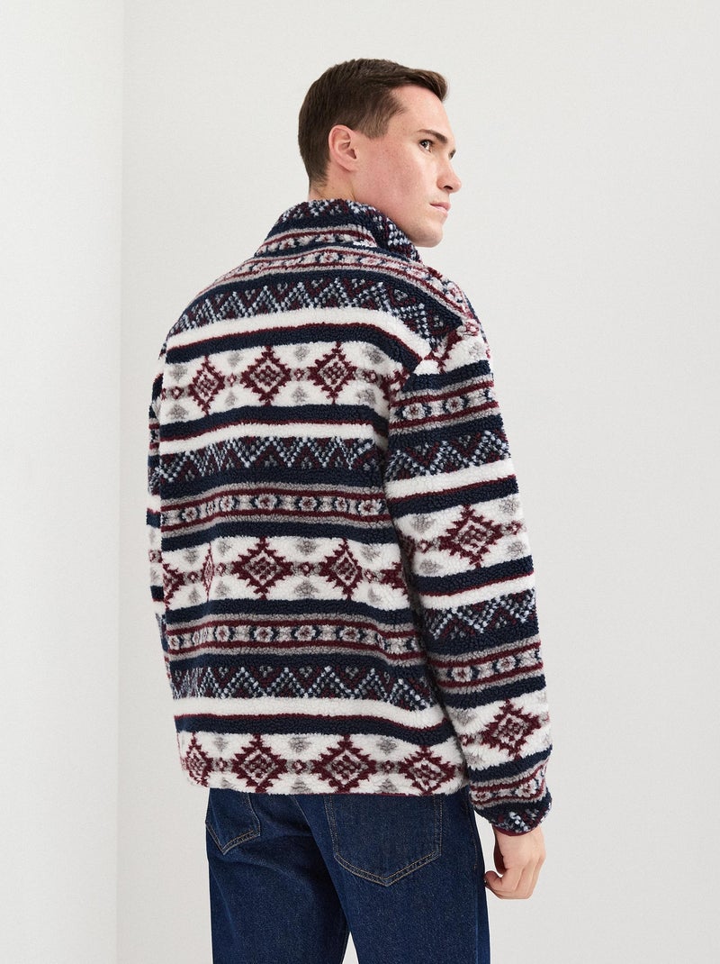 Maglione Sherpa con cerniera, MO Fashion Rosso - Kiabi