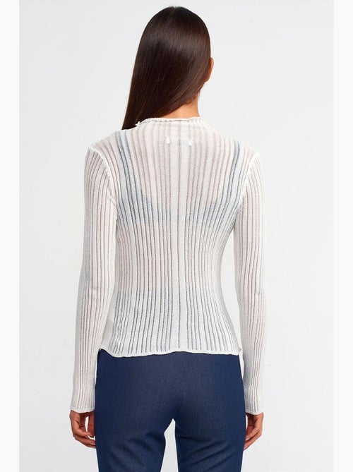 Maglione slim fit a coste con collo mezzo dolcevita dilvin - Kiabi Maglione slim fit a coste con collo mezzo dolcevita dilvin - Kiabi