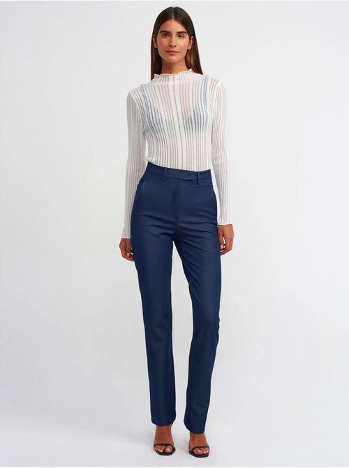 Maglione slim fit a coste con collo mezzo dolcevita dilvin - Kiabi Maglione slim fit a coste con collo mezzo dolcevita dilvin - Kiabi