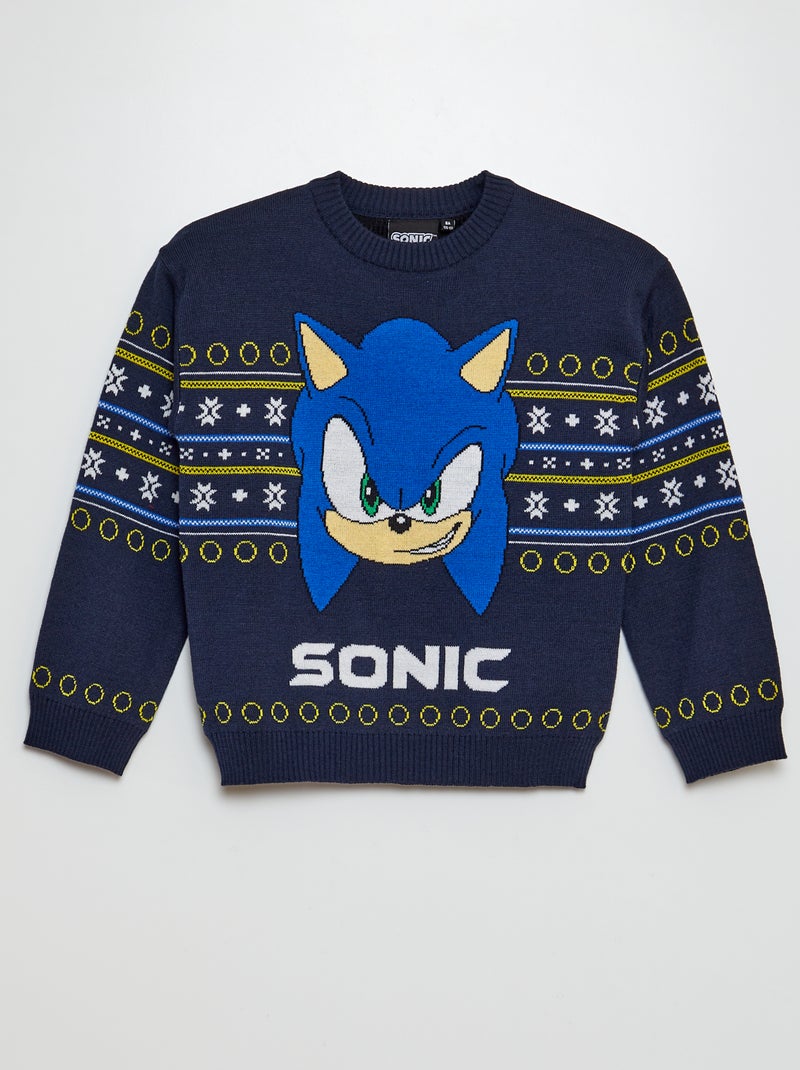 Maglione 'Sonic' 'SEGA' 'Natale' BLU - Kiabi