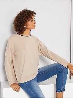Maglione sottile dettagli in pizzo - Kiabi