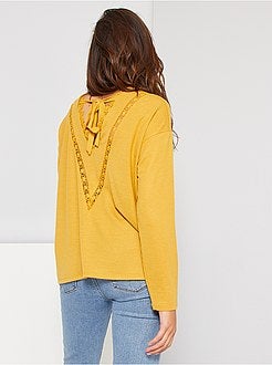 Maglione sottile dettagli in pizzo - Kiabi