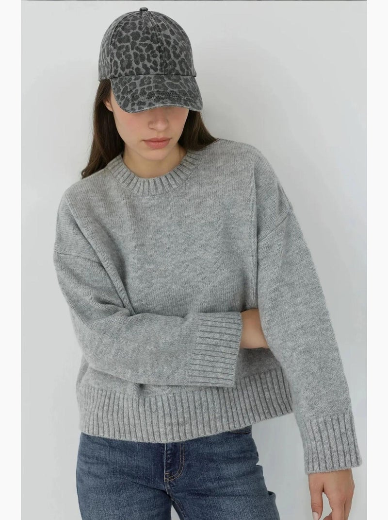 Maglione spesso girocollo dal tocco extra morbido hiccup Grigio chiaro - Kiabi