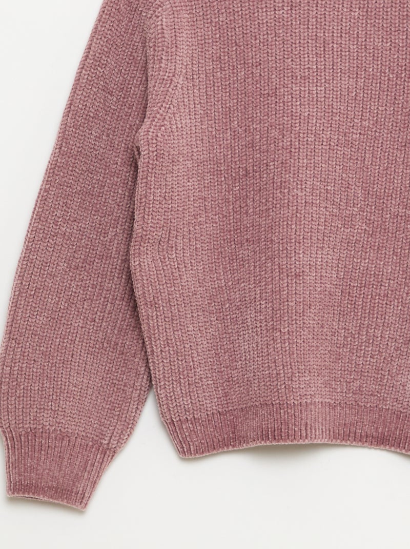 Maglione spesso in maglia ciniglia Rosa - Kiabi
