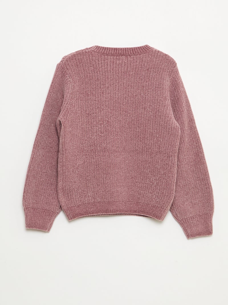 Maglione spesso in maglia ciniglia Rosa - Kiabi
