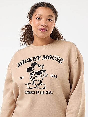 Maglione stampato 'Disney' 'Mickey' in cotone tinta unita