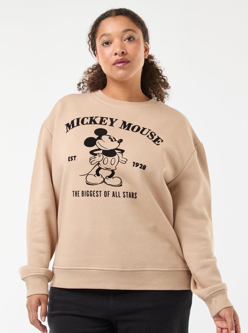 Maglione stampato 'Disney' 'Mickey' in cotone tinta unita - Kiabi