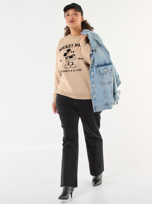 Maglione stampato 'Disney' 'Mickey' in cotone tinta unita - Kiabi