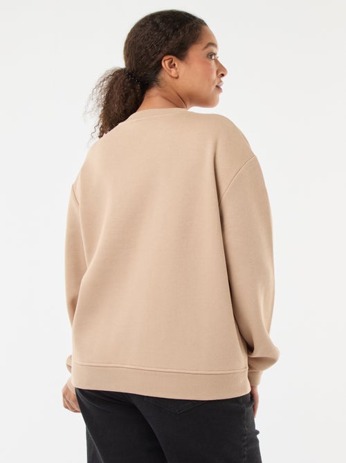 Maglione stampato 'Disney' 'Mickey' in cotone tinta unita - Kiabi