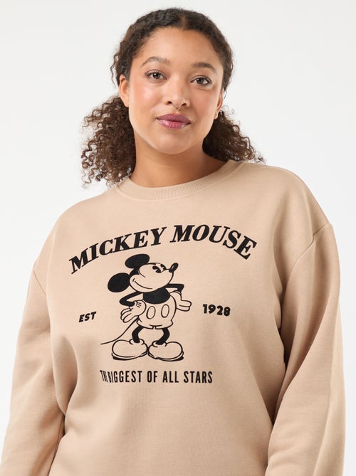 Maglione stampato 'Disney' 'Mickey' in cotone tinta unita - Kiabi