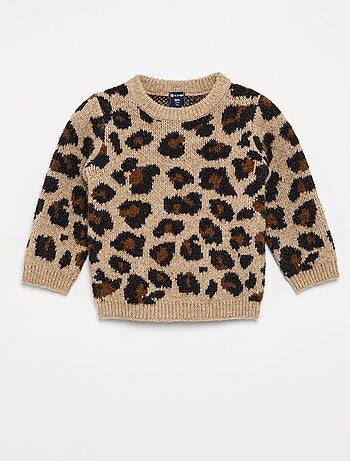Maglione stampato "leopardato