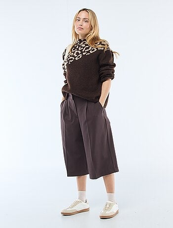 Maglione stampato leopardato