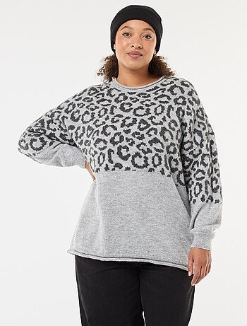 Maglione stampato leopardato 'Only Carmakoma'