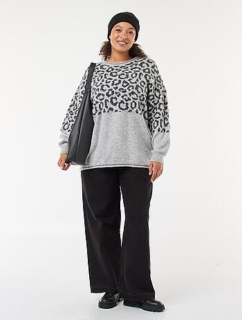 Maglione stampato leopardato 'Only Carmakoma'