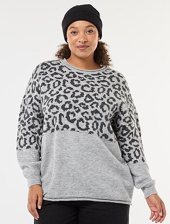 Maglione stampato leopardato 'Only Carmakoma'