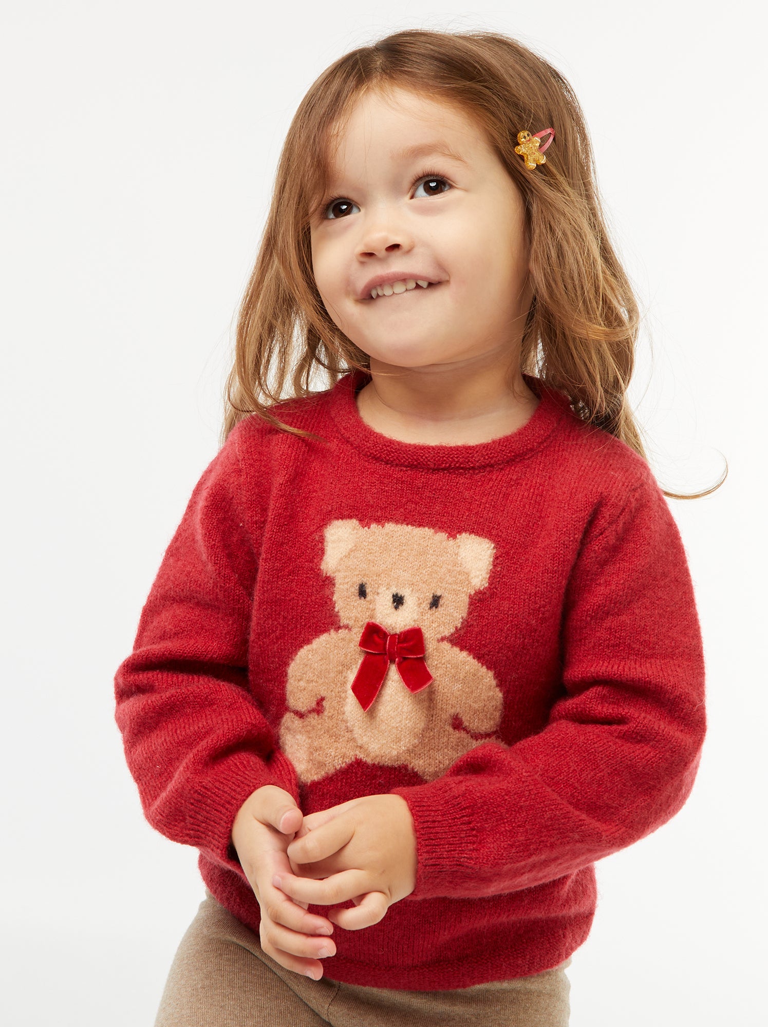 Maglione Di Babbo Natale Per Bambina, Lavorato A Maglia In Acrilico, Rosso, Taglia 5-6 Anni: Perfetto Per Le Feste!