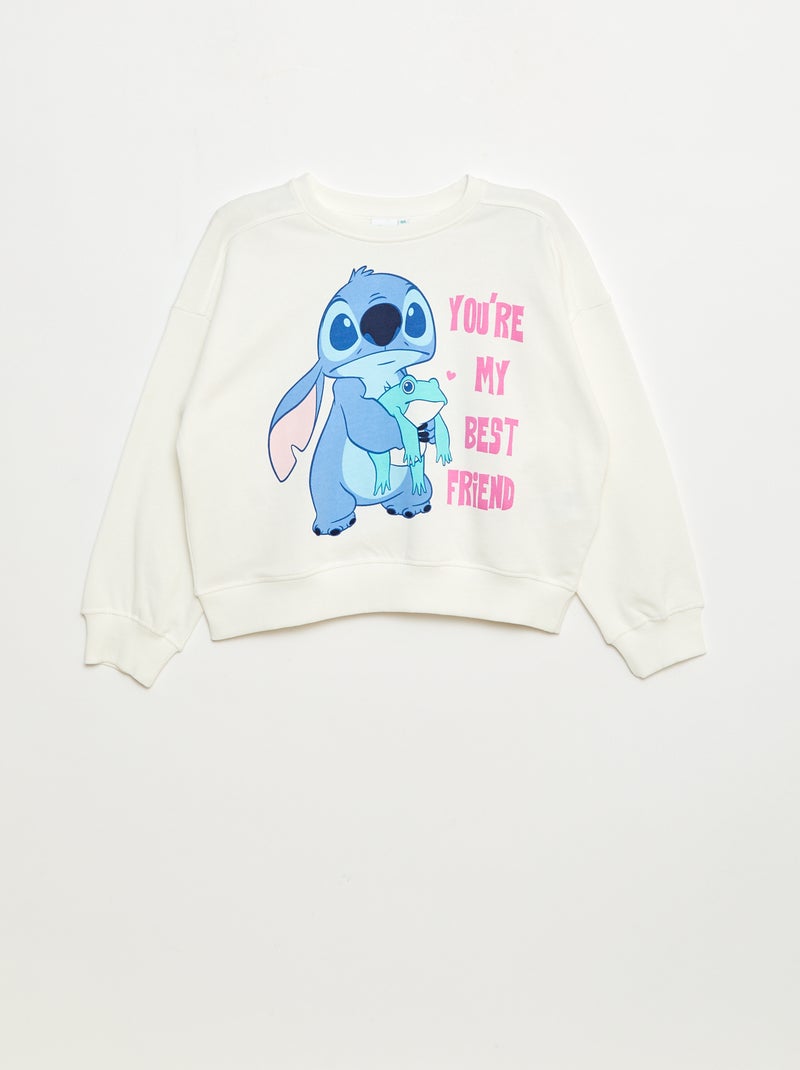 Maglione stampato 'Stitch' 'Disney' Bianco - Kiabi