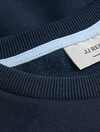 Maglione stampato tinta unita in cotone