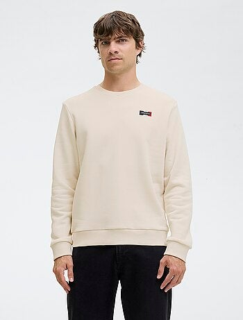 Maglione stampato tinta unita in cotone 'JJ Rebel'