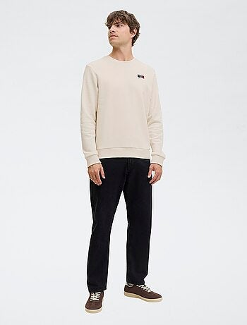 Maglione stampato tinta unita in cotone 'JJ Rebel'