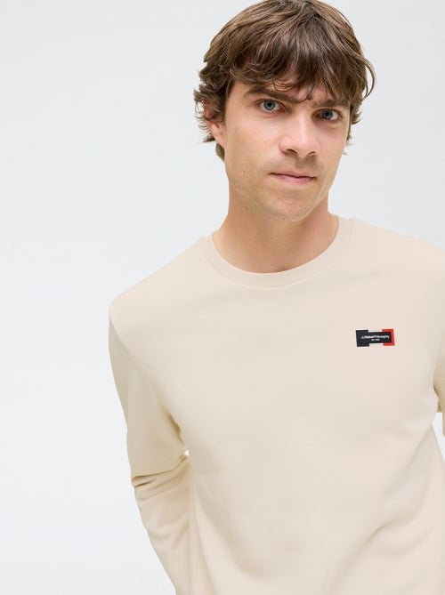 Maglione stampato tinta unita in cotone 'JJ Rebel' - Kiabi