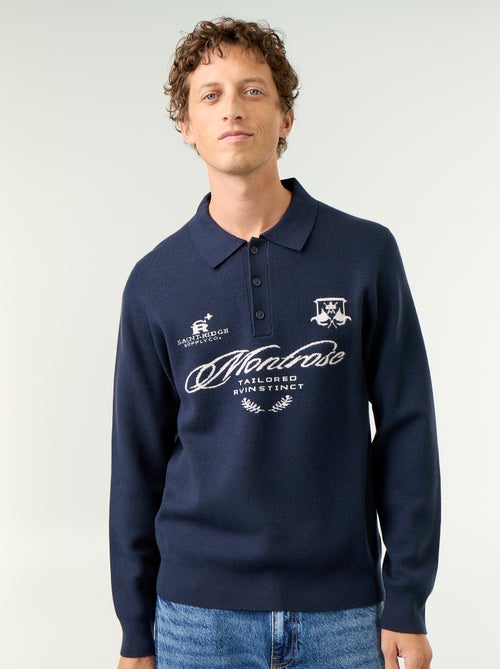 Maglione stile polo con stampa - Kiabi Maglione stile polo con stampa - Kiabi