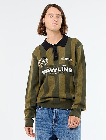 Maglione stile polo con stampa