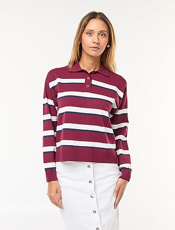 Maglia stile polo in maglia stretch