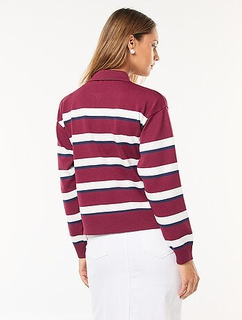 Maglia stile polo in maglia stretch