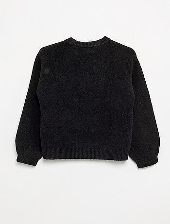 Maglione tinta unita a maniche lunghe