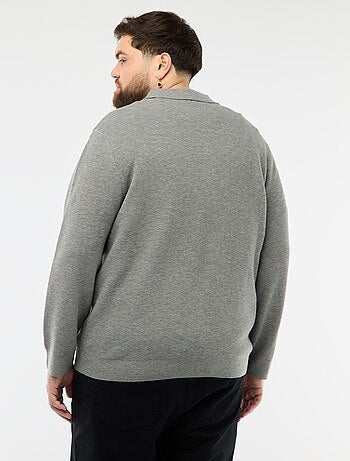 Maglione basic collo polo abbottonato