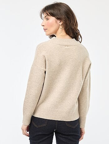 Pullover a V tinta unita