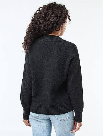 Pullover a V tinta unita